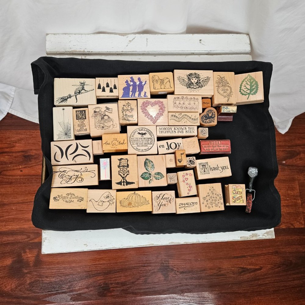 Rubber Stamps 40+ Wood Stamps